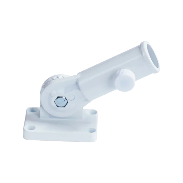 White adjustable flag pole bracket